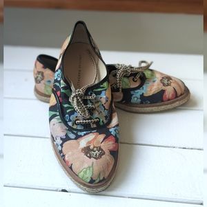 Loeffler Randall x Tucker Canvas Flat Shoes